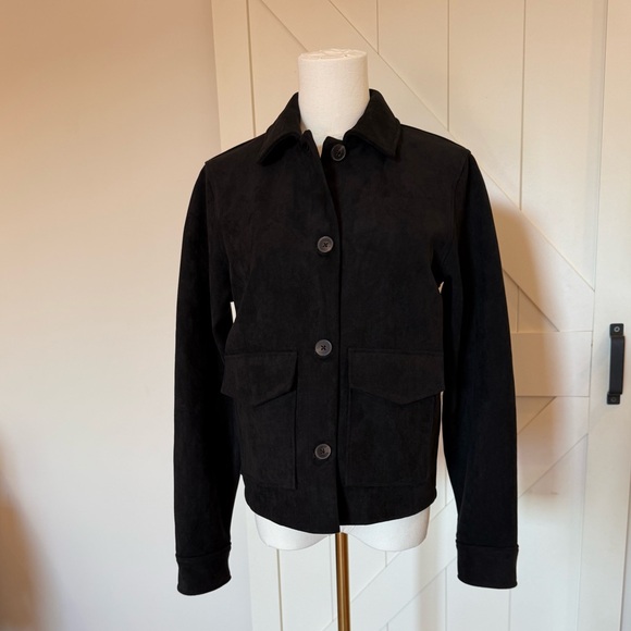 Zara Jackets & Blazers - ZARA NWT Faux Suede Black Utility Jacket for Women